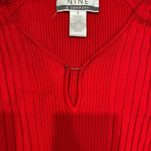 Nine & Company Women’s Red Sweater - Picture 2 of 3